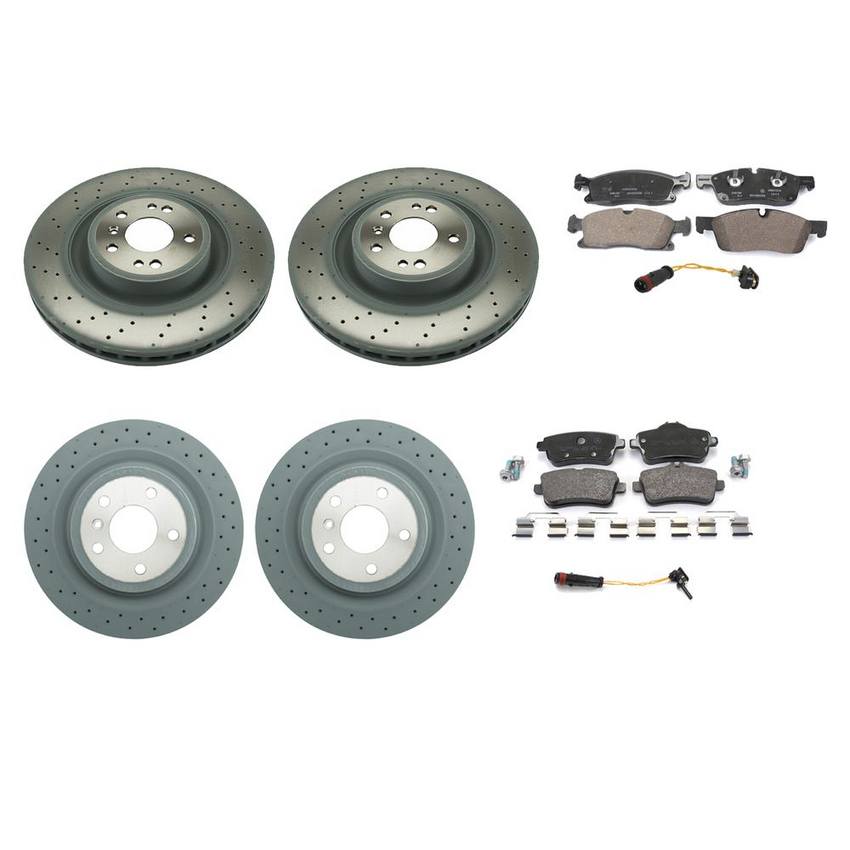 Mercedes Disc Brake Pad and Rotor Kit - Front and Rear (350mm/325mm) 2115401717